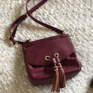 Liz Claiborne Burgundy Crossbody Handbag